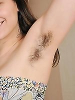 Girl with hairy legs, hairy armpits and hairy pussy